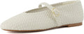 Mary Jane Flats for Women Woven Ballet Flats with Memory Foam