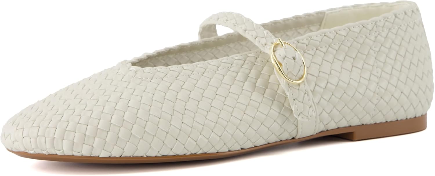 CUSHIONAIRE Bistro Mary Jane Flats for Women with Comfort
