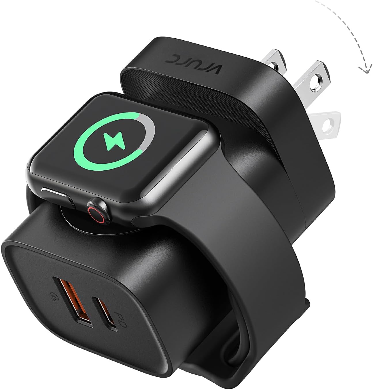 Fast-Charge 3-in-1 VRURC Apple Watch Charger
