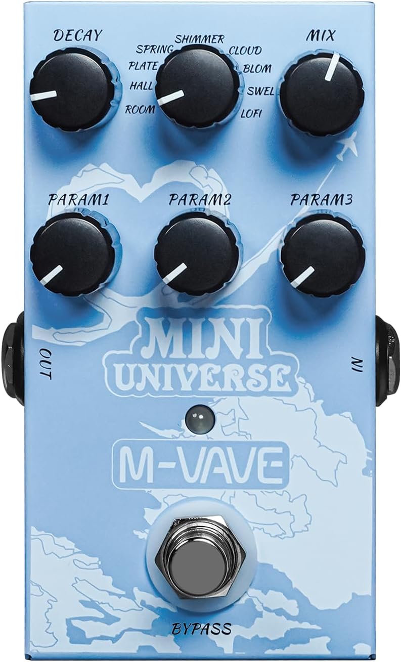 Reverb Guitar Pedal Digital Effect with 9 Modes for Musicians