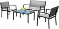 Devoko 4 Piece Patio Furniture Set - Compact Outdoor Conversation Set