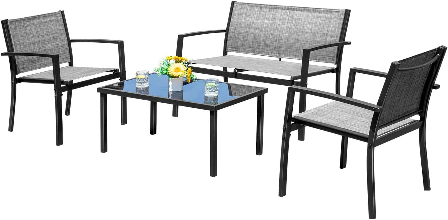 Devoko 4 Pieces Patio Furniture Set for Outdoor Relaxation