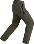 Mens Hiking Pants with 6 Pockets - Lightweight Water Resistant Cargo