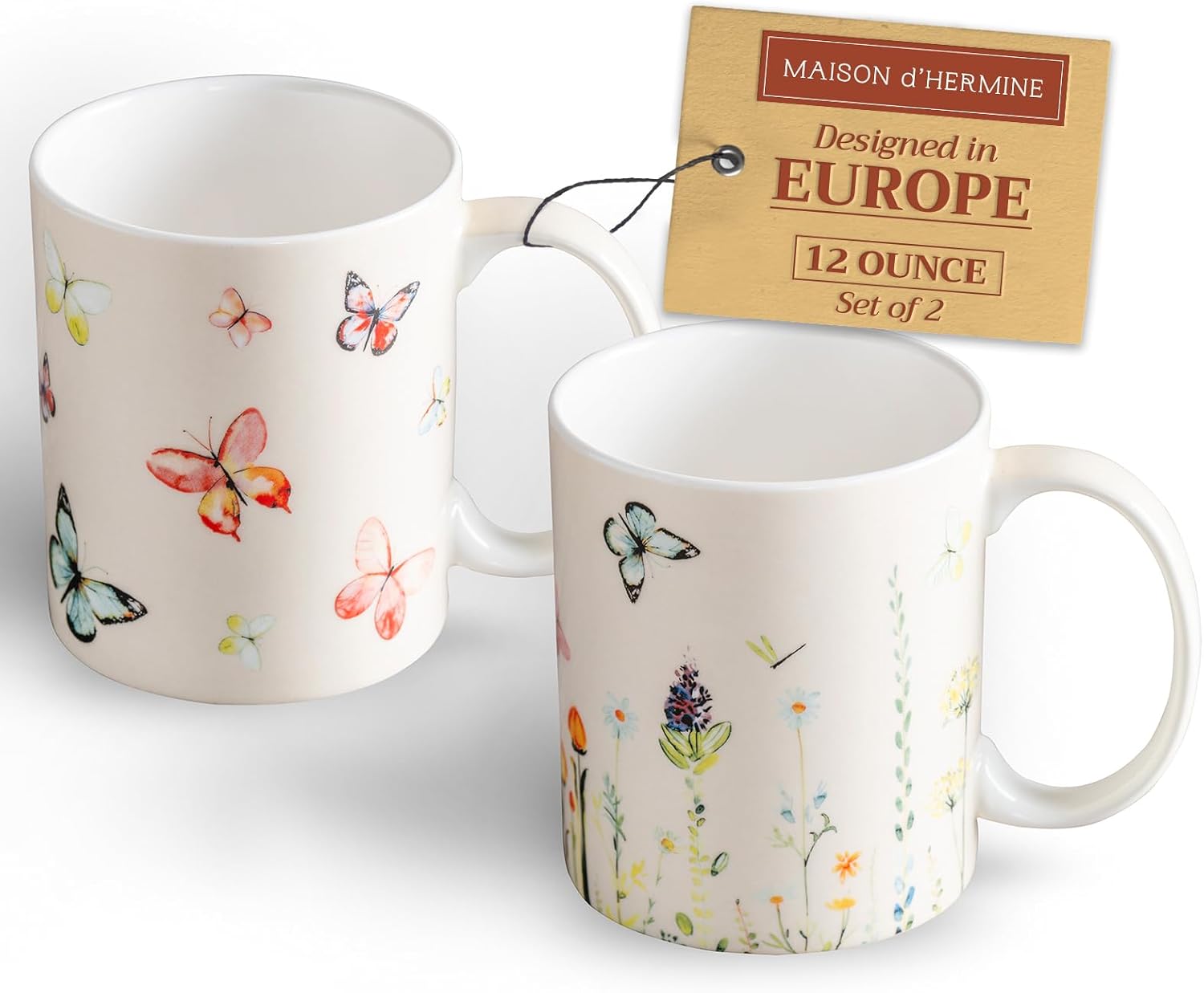 Maison d' Hermine Fine Bone China Coffee Mugs for Tea Lovers