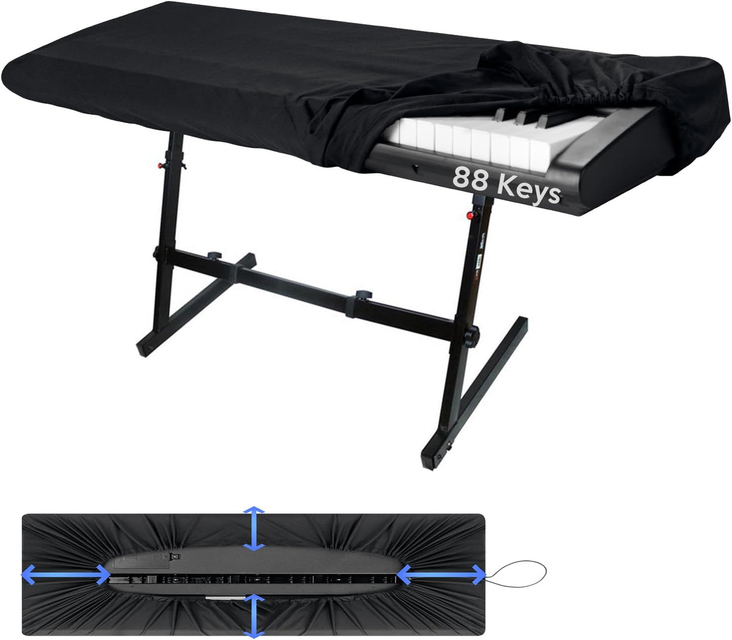 88 Keys Stretchy Keyboard Dust Cover