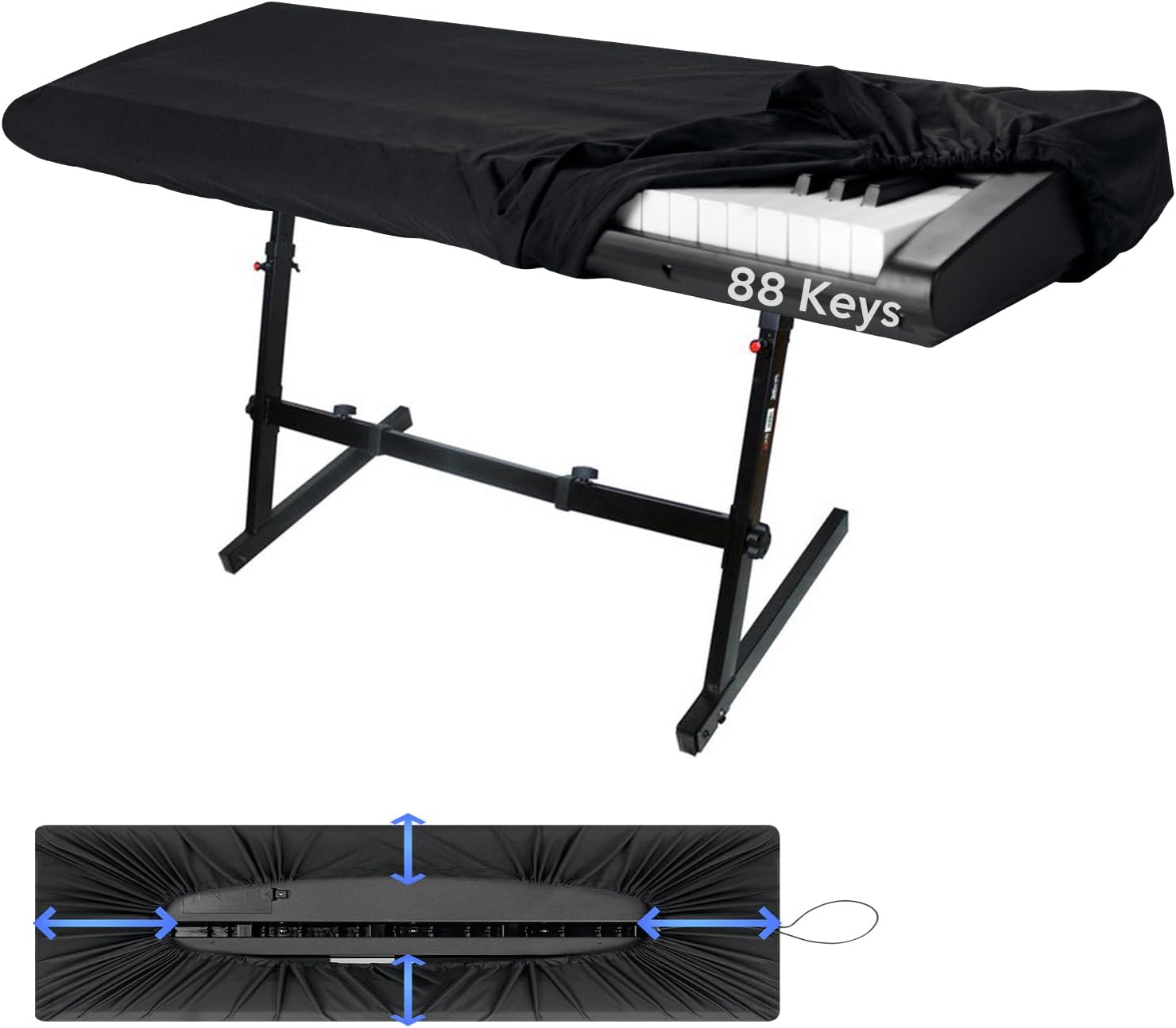 88 Keys Stretchy Keyboard Dust Cover