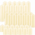 Ivory Pillar Candles 36 Pc Bulk Set - Dripless Unscented Pillars