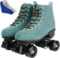 Cowhide Roller Skates for Women and Men - Classic Double-Row Boots