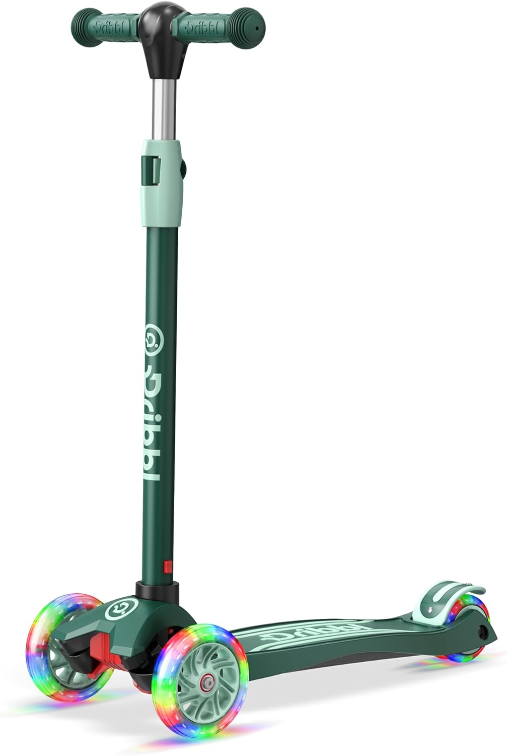 Dribbl 3-Wheel Kids Scooter with Adjustable Handlebar and Lights