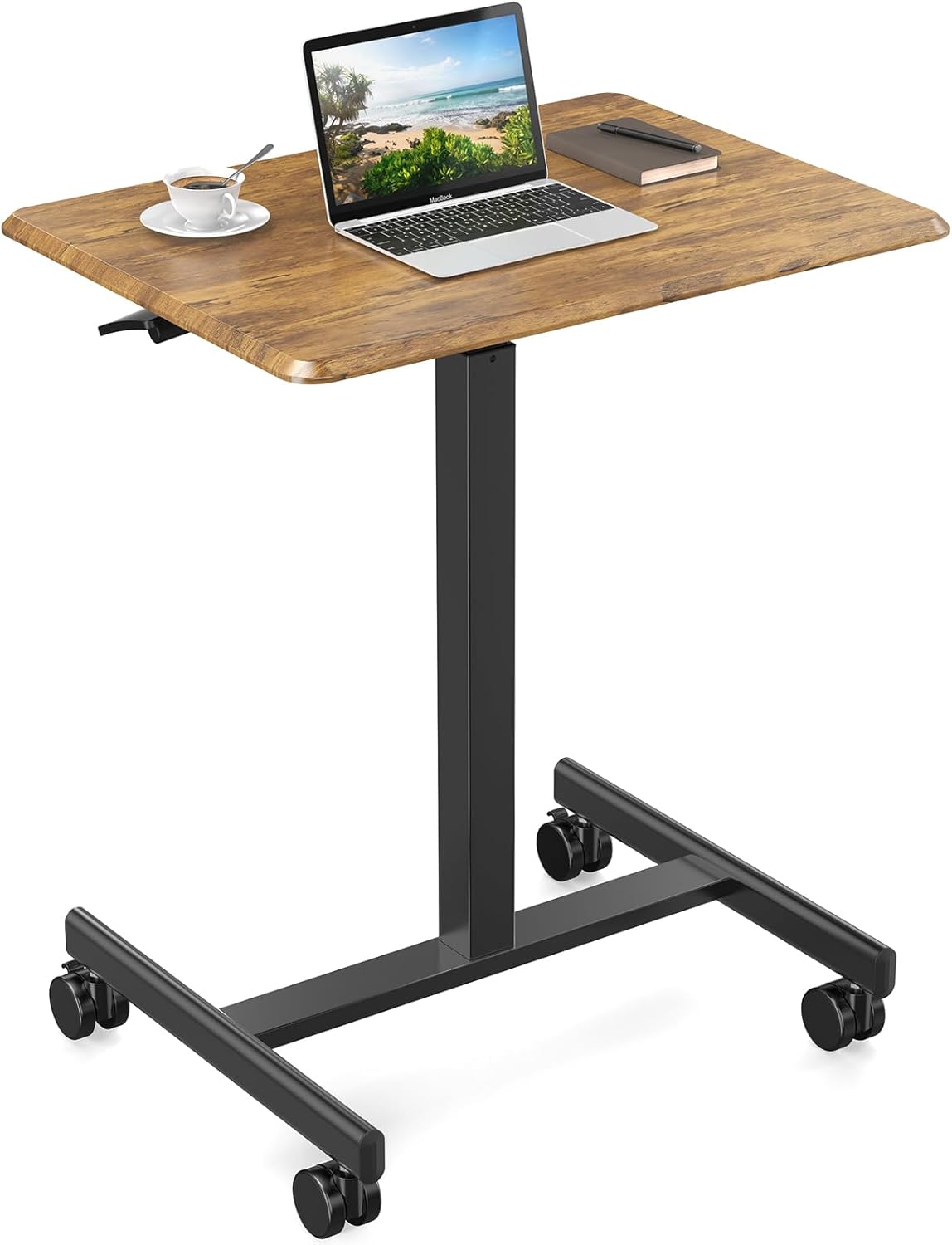 Mobile Standing Desk with Wheels for Home Office Use
