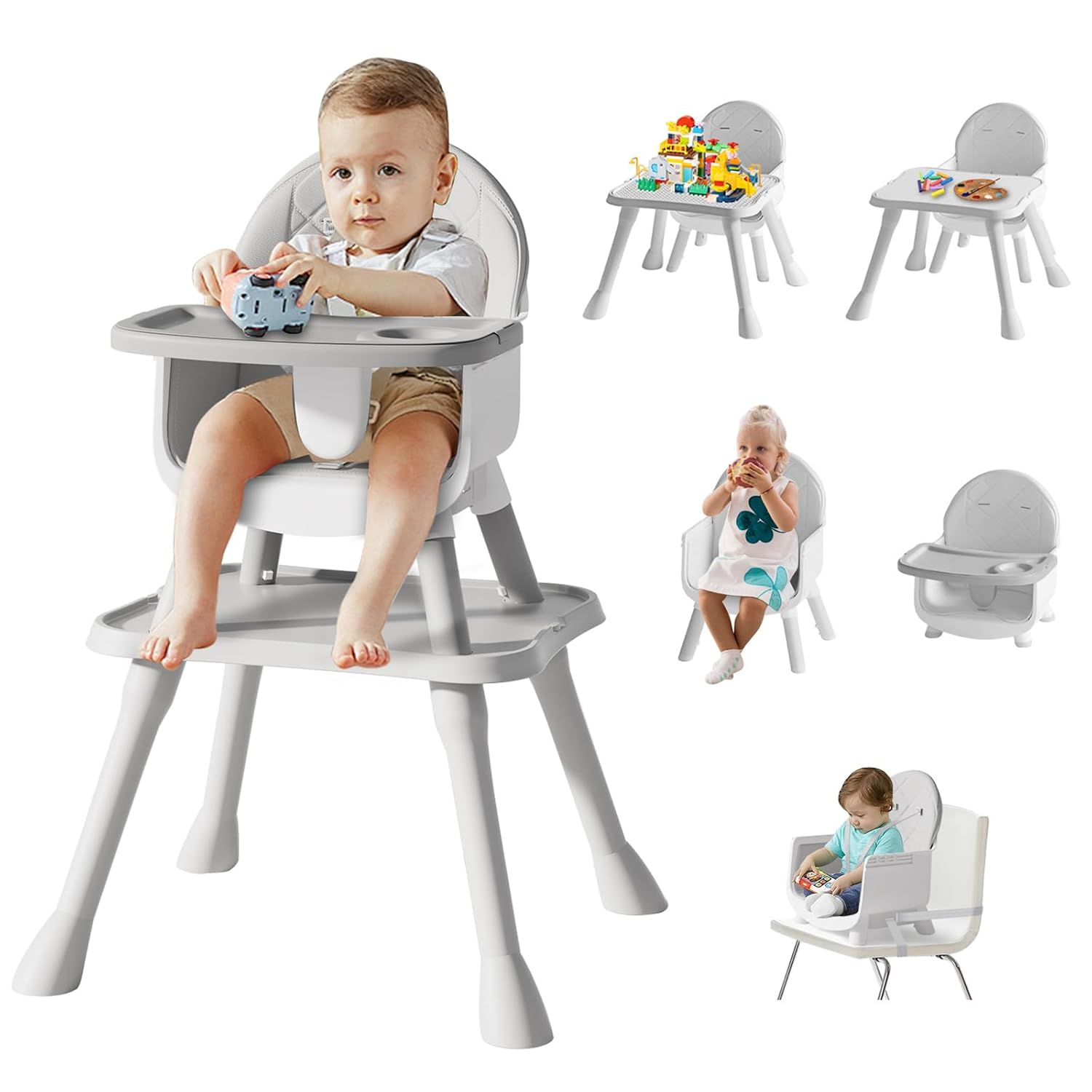 Versatile 6-in-1 Baby High Chair - Grow with Your Little One!