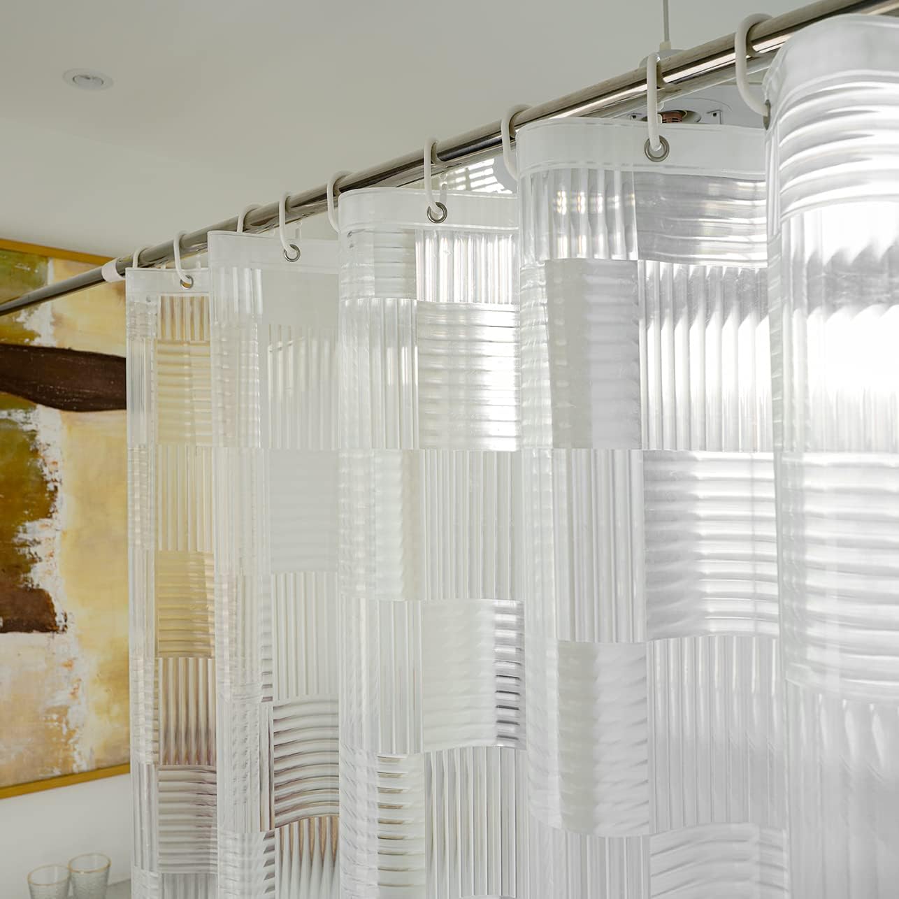 Waterproof Geometric Shower Liner By EurCross