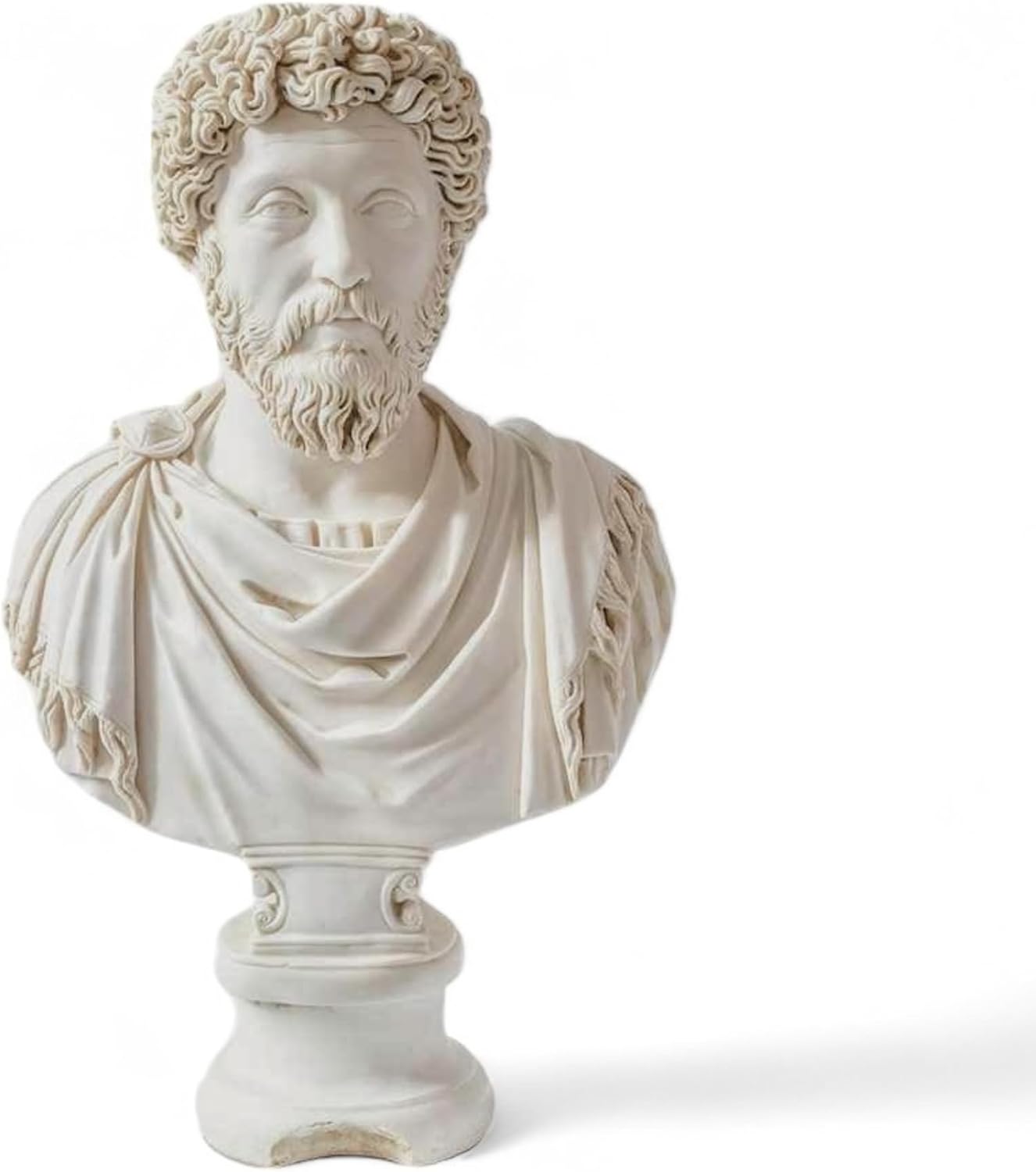 Marcus Aurelius Bust - Elegant Marble Statue for Home Decor