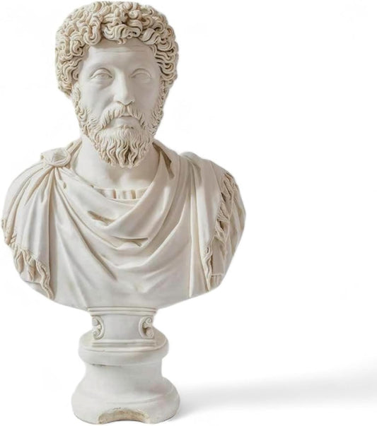 Marcus Aurelius Bust - Elegant Marble Statue for Home Decor