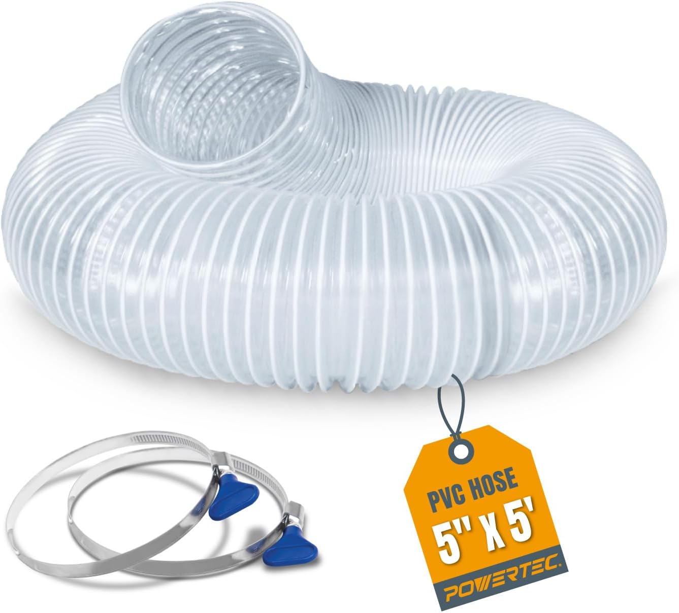 POWERTEC 5in x 5ft PVC Flexible Dust Collection Hose Review