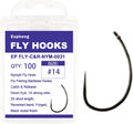Fly Fishing Hooks 100pc Pack Barbless Catch & Release - Versatile Set