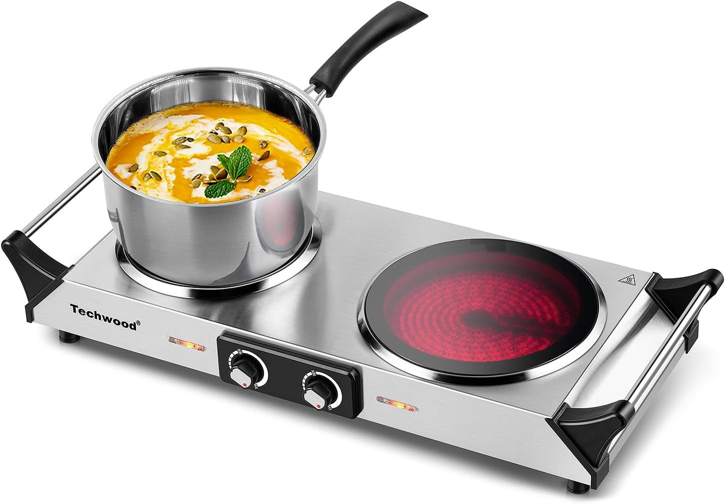 Techwood Electric Stove: Double Infrared Ceramic Hot Plate
