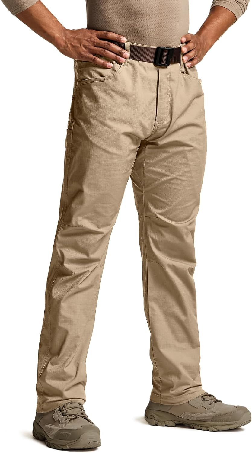 CQR Men's Flex Stretch Tactical Pants for Outdoor Activities