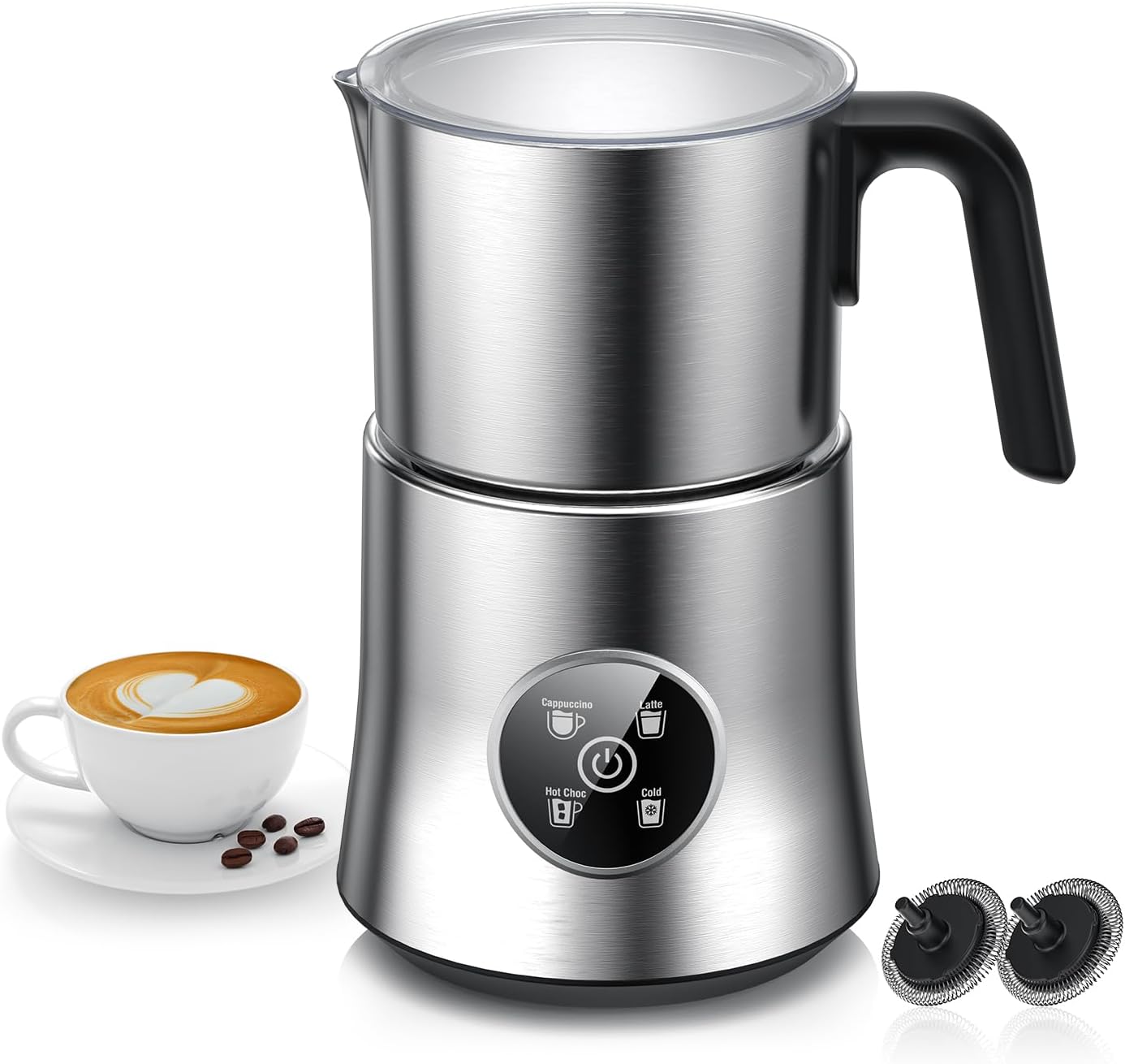 Milk Frother and Steamer for Perfect Coffee and Hot Chocolate