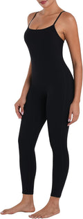 Sunzel Workout Jumpsuits for Women Adjustable Spaghetti Strap Leggings