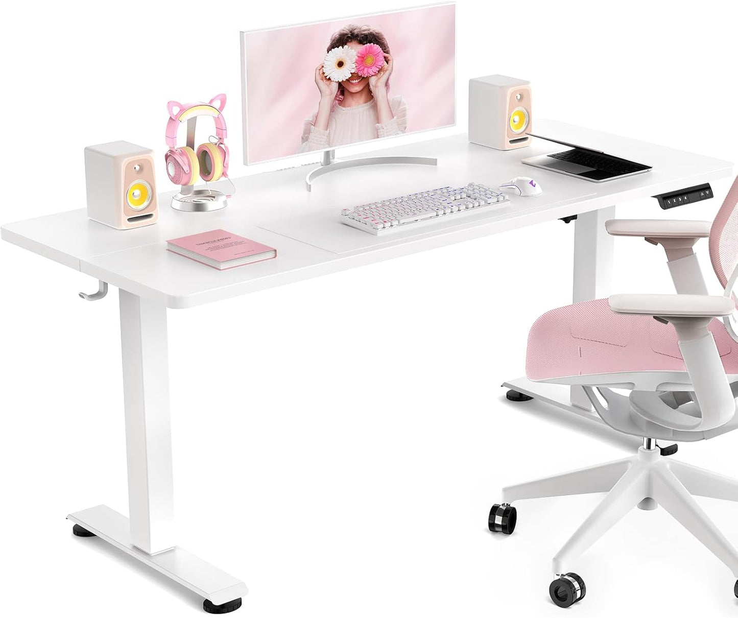 Veken 47.2 Inch Large Electric Standing Desk for Home Office