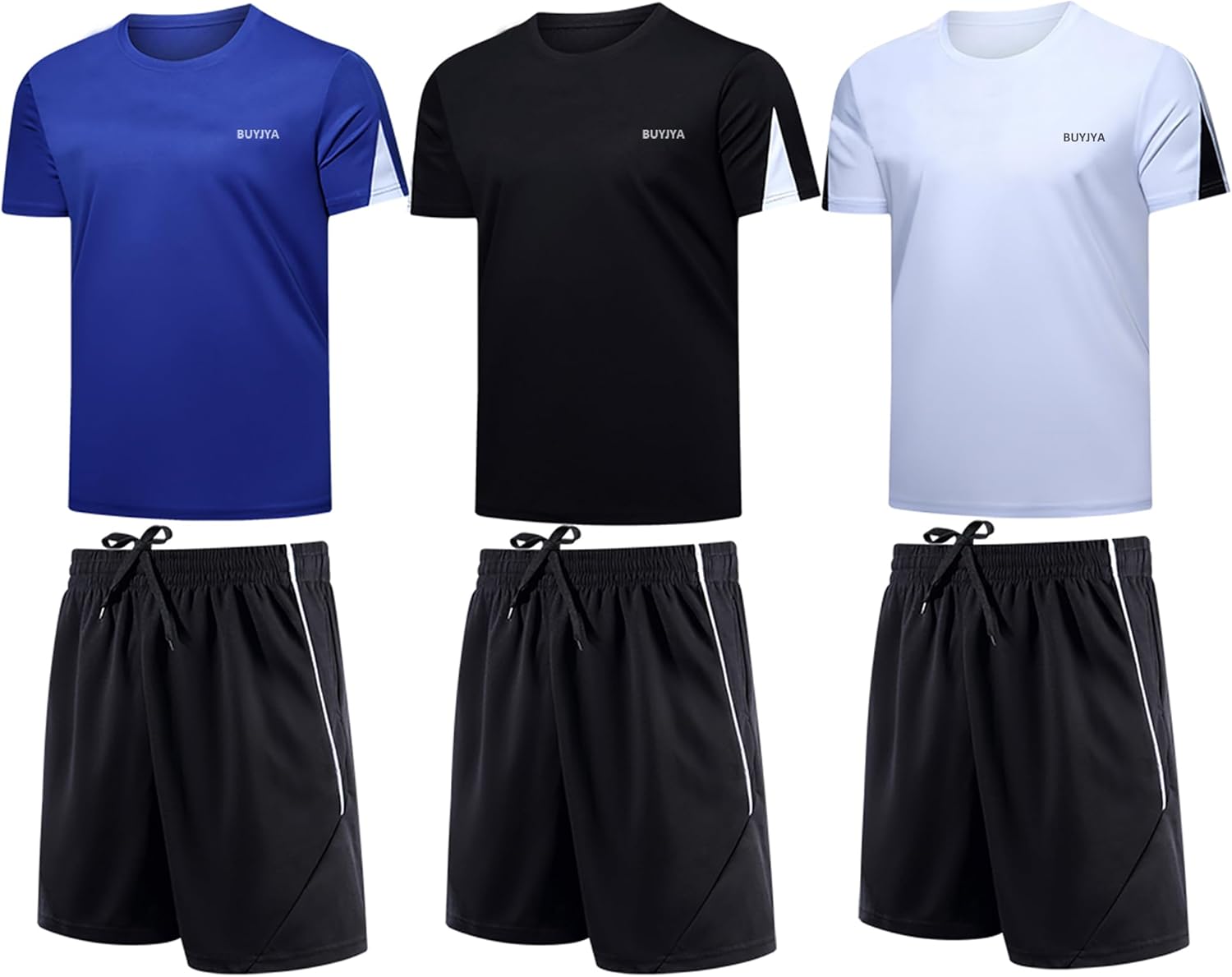 BUYJYA Men's Workout Clothes Athletic Shorts Shirt Set Review