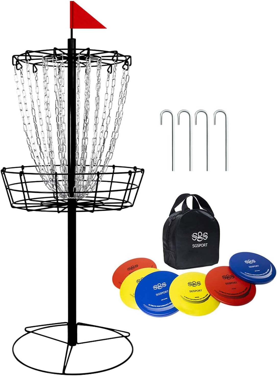Portable Disc Golf Basket Set - Perfect for All Players!