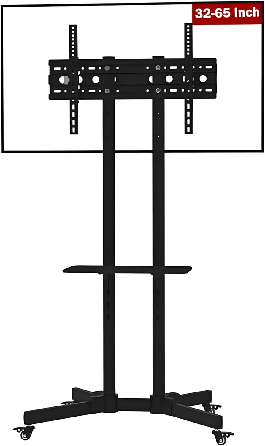 Height Adjustable Mobile TV Stand for 32in-65in TVs by LAFLAURENT