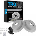 TRQ Rear Brake Pad & Rotor Kit Compatible with Lexus RX350 and Toyota