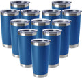 12 Pack 20oz Stainless Steel Tumblers for Hot and Cold Beverages