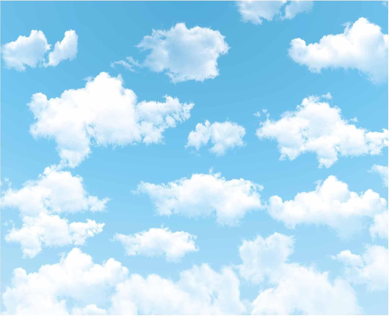 Allenjoy 10x8ft Blue Sky White Cloud Backdrop for Kids Parties