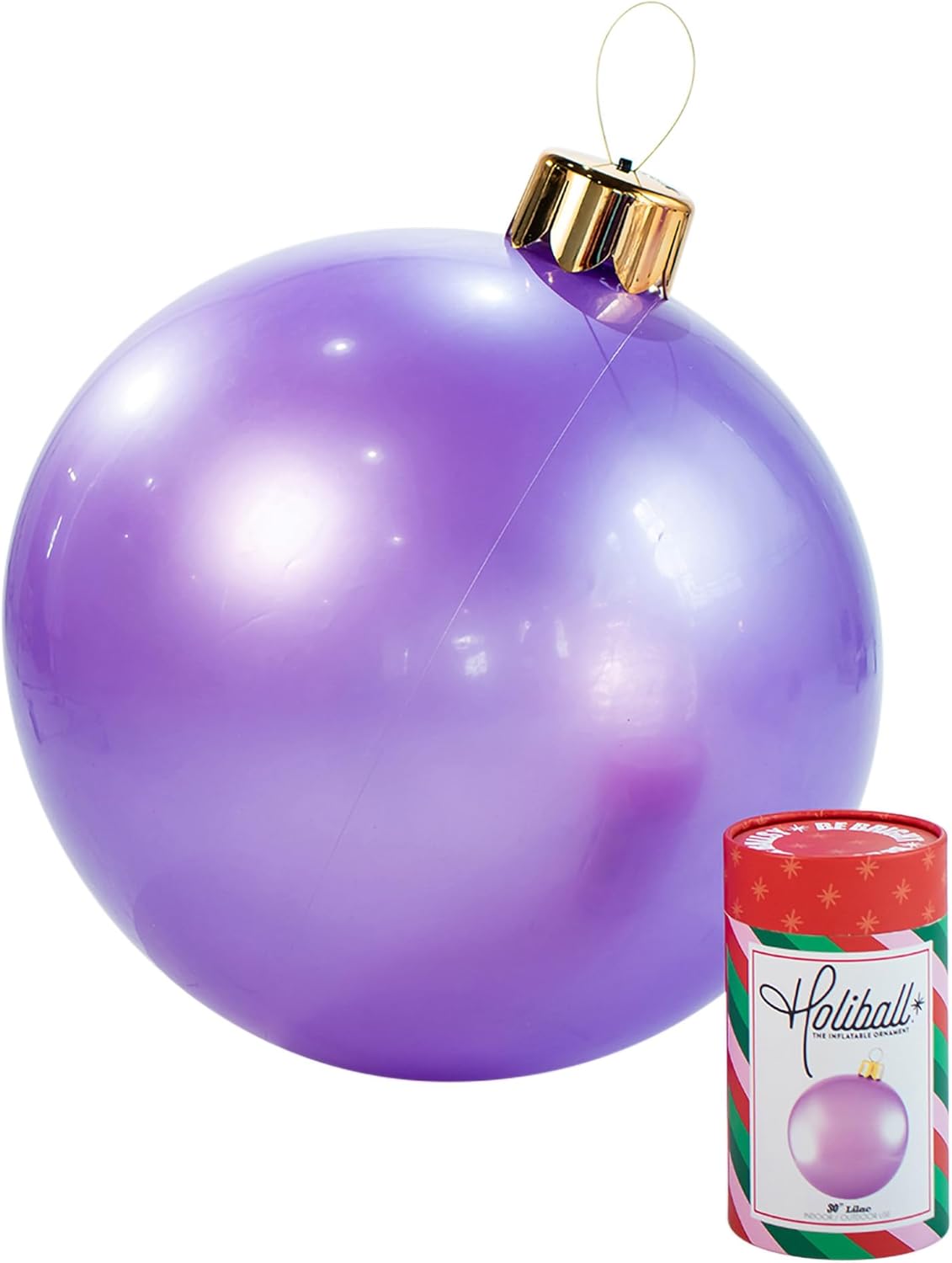 Holiball Inflatable Holiday Ornament for Festive Indoor/Outdoor Fun