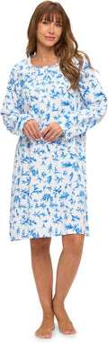 Casual Nights Women's Flannel Floral Nightgown - Cozy Knee-Length Use