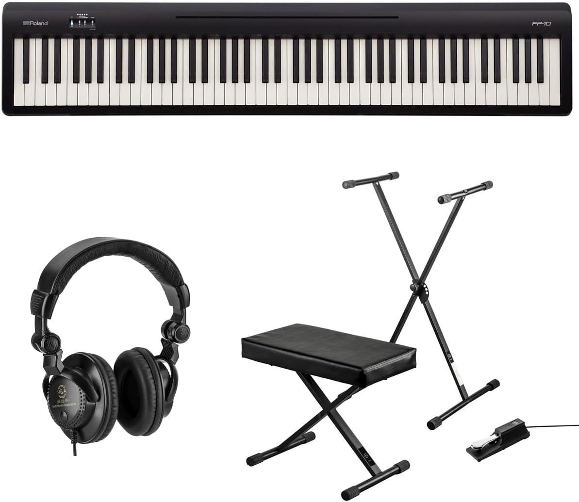 Roland FP-10 88-Key Digital Piano Bundle with Accessories