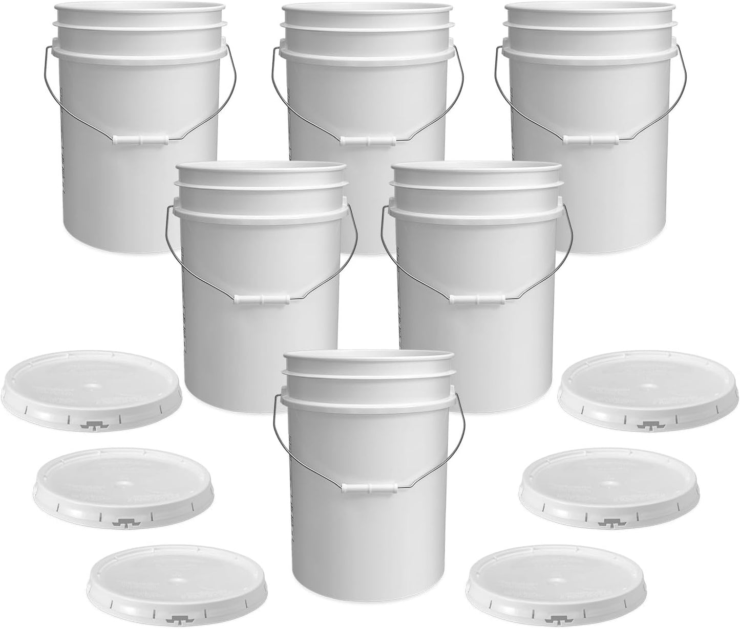 5 Gallon Bucket with Airtight Lid - Heavy-Duty Food Grade Pail