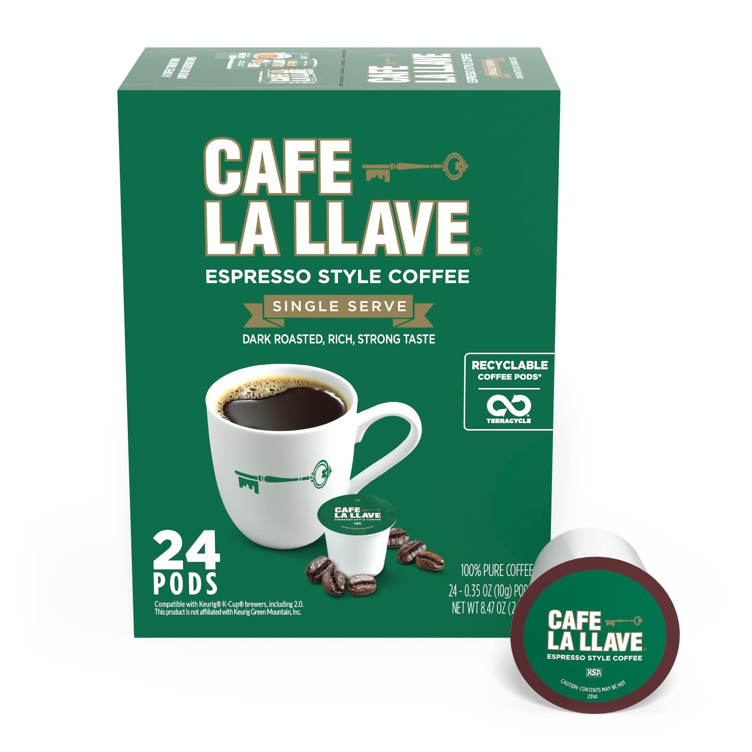 Cafe La Llave: Bold Espresso Pods - Rich Flavor
