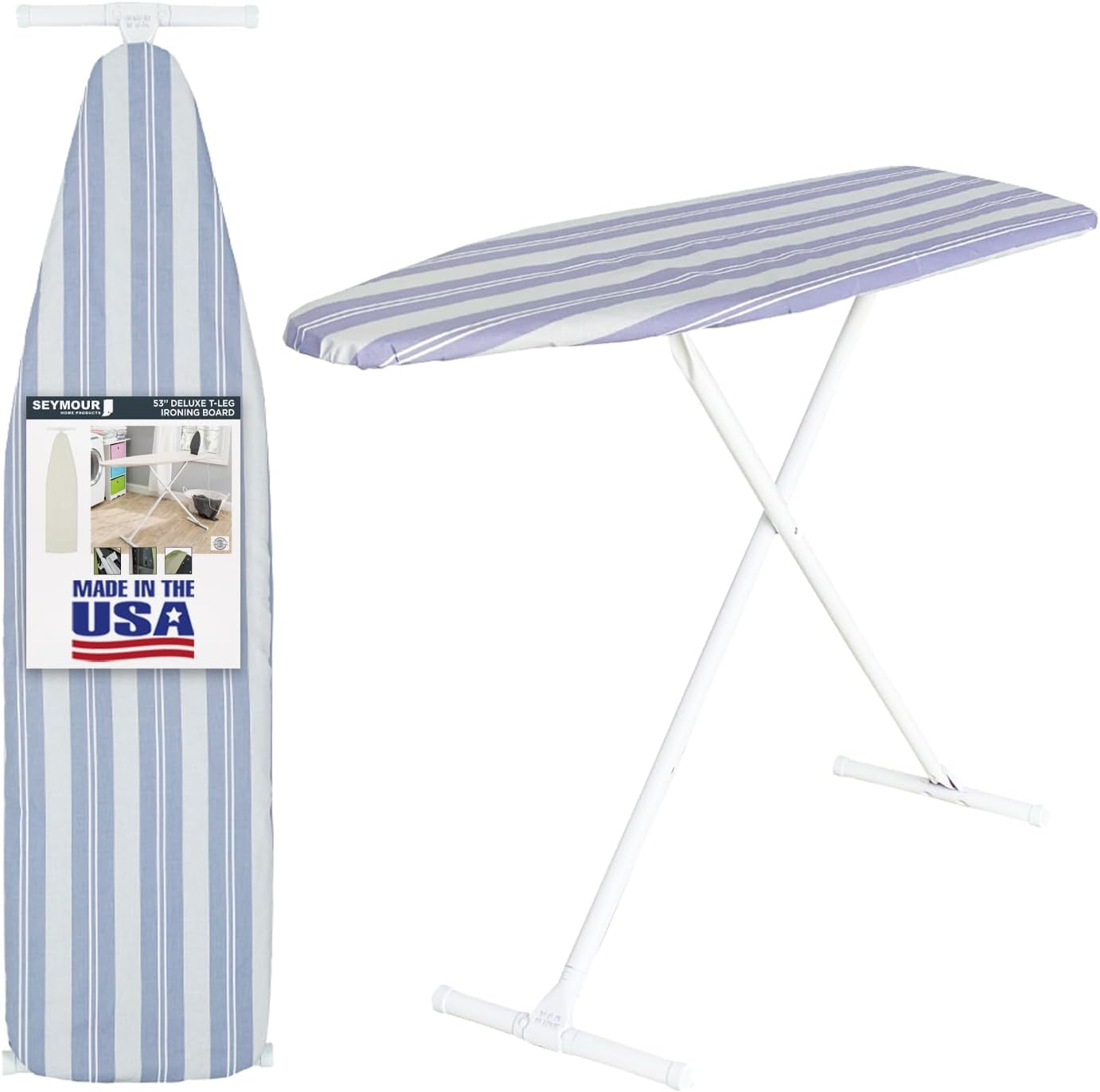 Full Size Ironing Board with Cover & Pad for Home Use