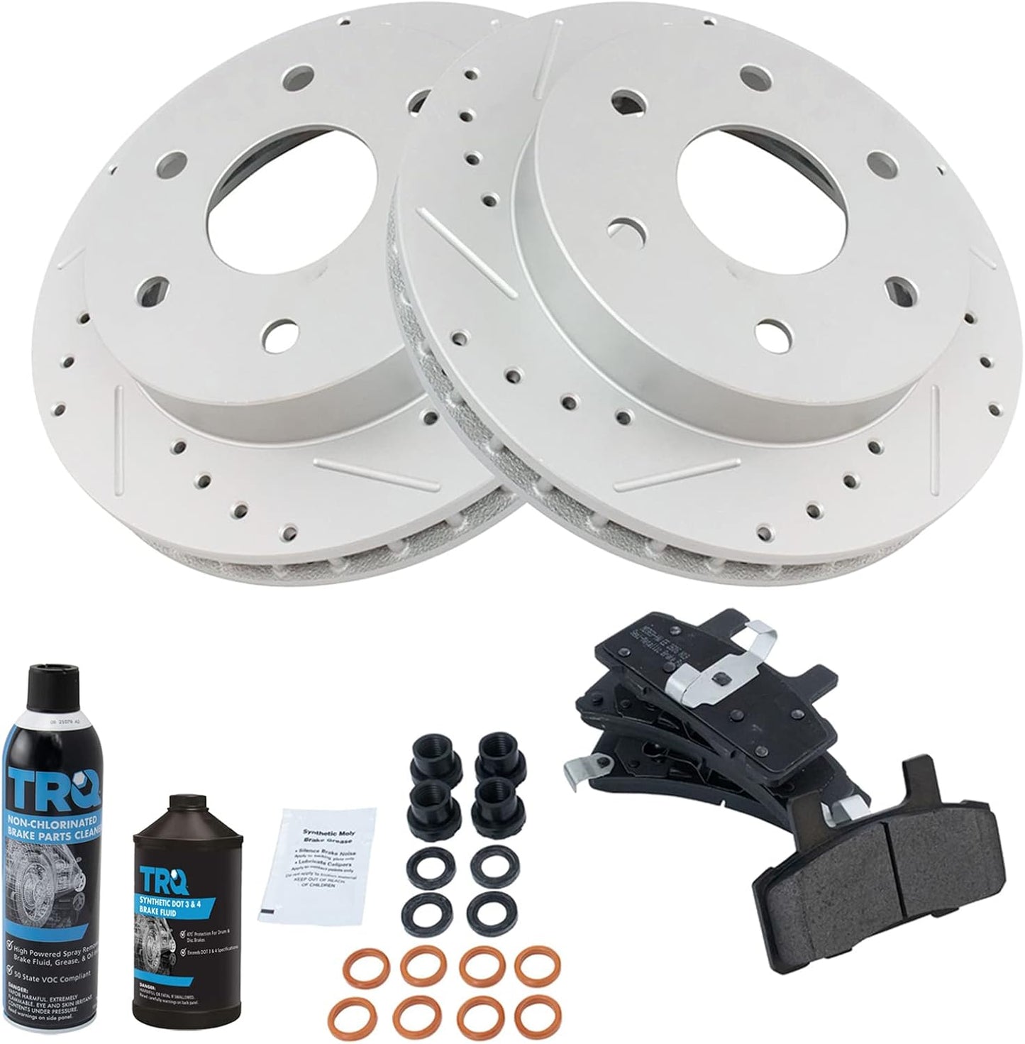TRQ Front Brake Pad & Rotor Kit for 92-00 Blazer, Tahoe, Yukon