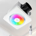 Bathroom Fan with Bluetooth Speaker and Heater - Quiet 110/160 CFM