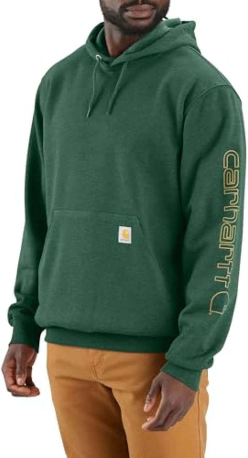Carhartt mens Loose Fit Midweight Logo Sleeve Graphic Sweatshirt