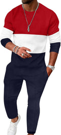 Mens 2 Piece Sweatsuit Set - Soft 3D Jacquard Tracksuit for Men
