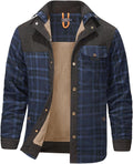 Men's Sherpa Lined Flannel Shirt Jacket Plaid - Warm Layer