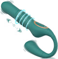 Vibrator Thrusting Dildo 3-in-1 G-Spot Clitoral Stimulator - Dual