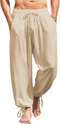 Men's Cotton Linen Harem Pants Casual - Breathable Beach Trousers