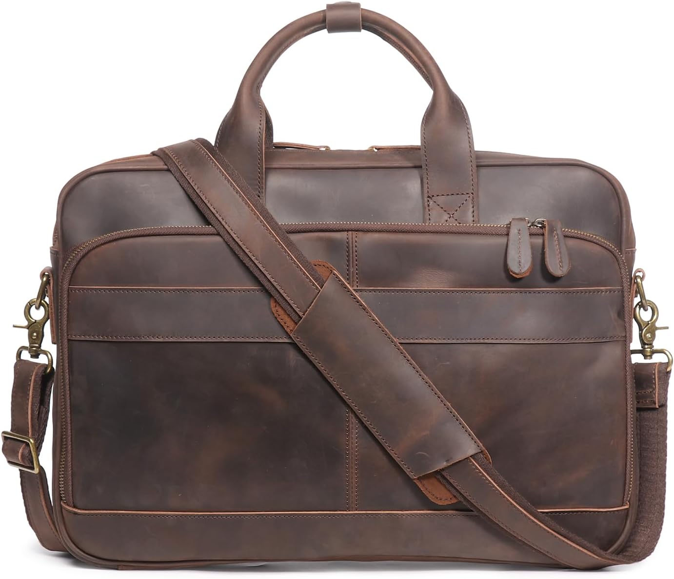 Leather Briefcase for Men 17Inch Laptop Messenger Bag Gift