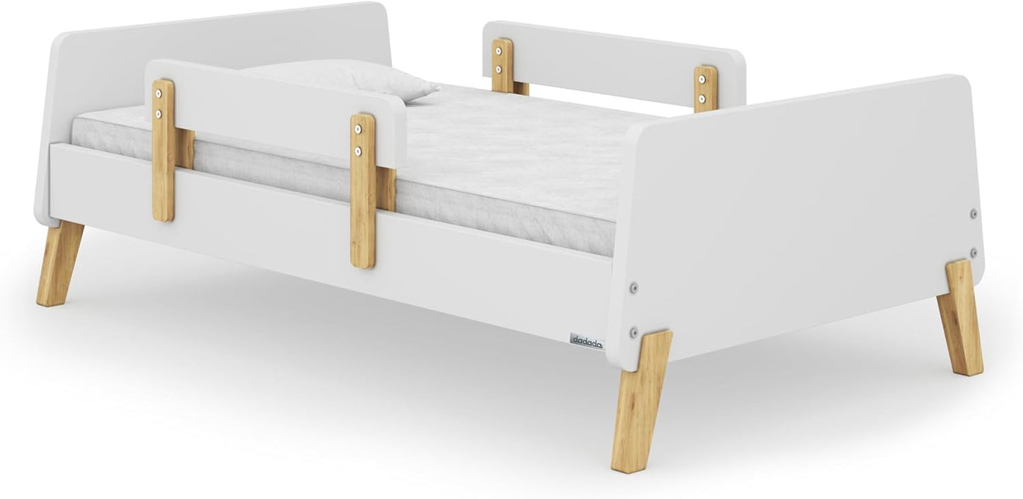 Dadada Muse Toddler Bed with Safety Rails for Kids' Rooms