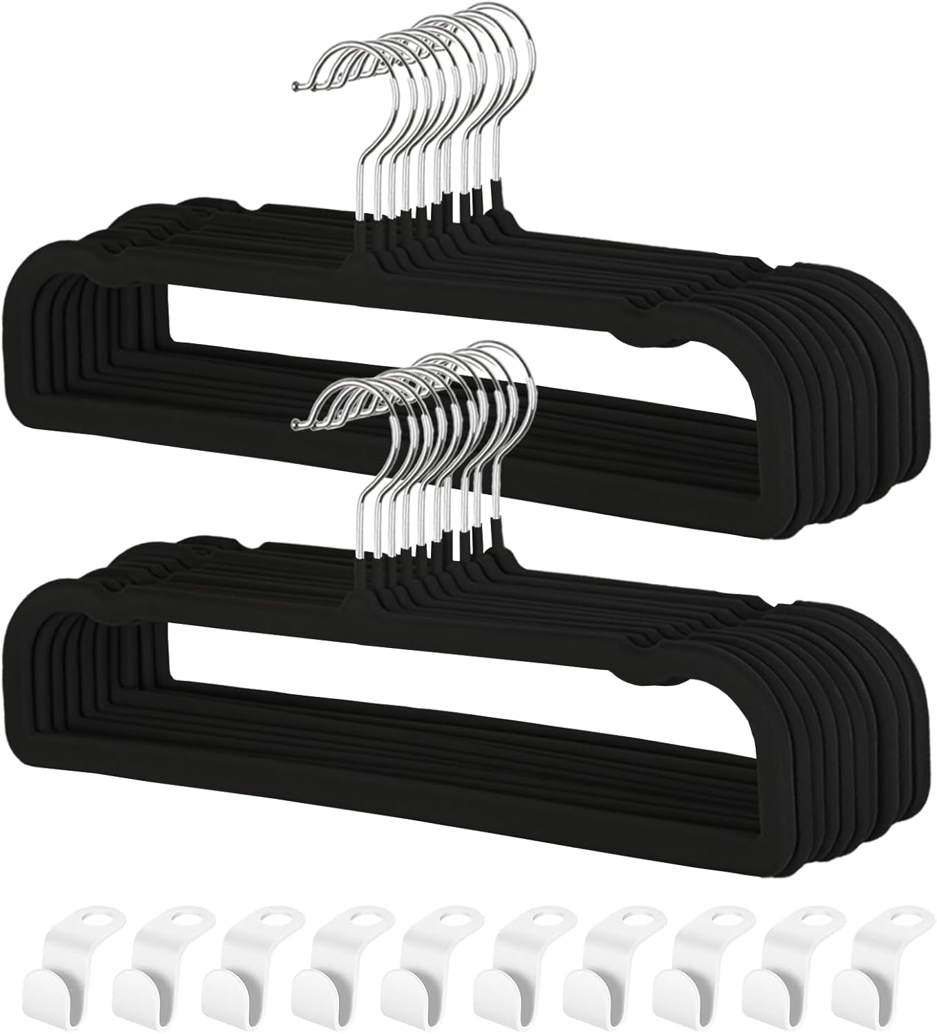 Non Slip Pants Hangers - 20 Pack Velvet Hangers for Closet
