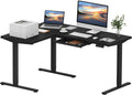 L Shaped Electric Standing Desk 63 in - Ergonomic Corner Workstation