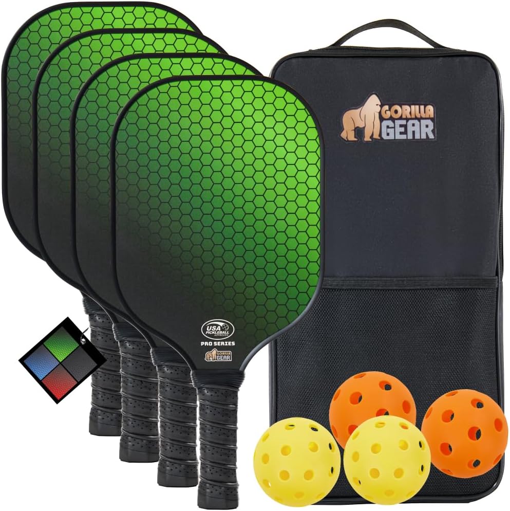 Gorilla Gear USAPA Approved Pickleball Starter Set for All Levels