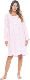 Casual Nights Women's Flannel Floral Long Sleeve (Style GDVK)